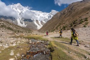 Female tourists trekking in Gilgit Baltistan