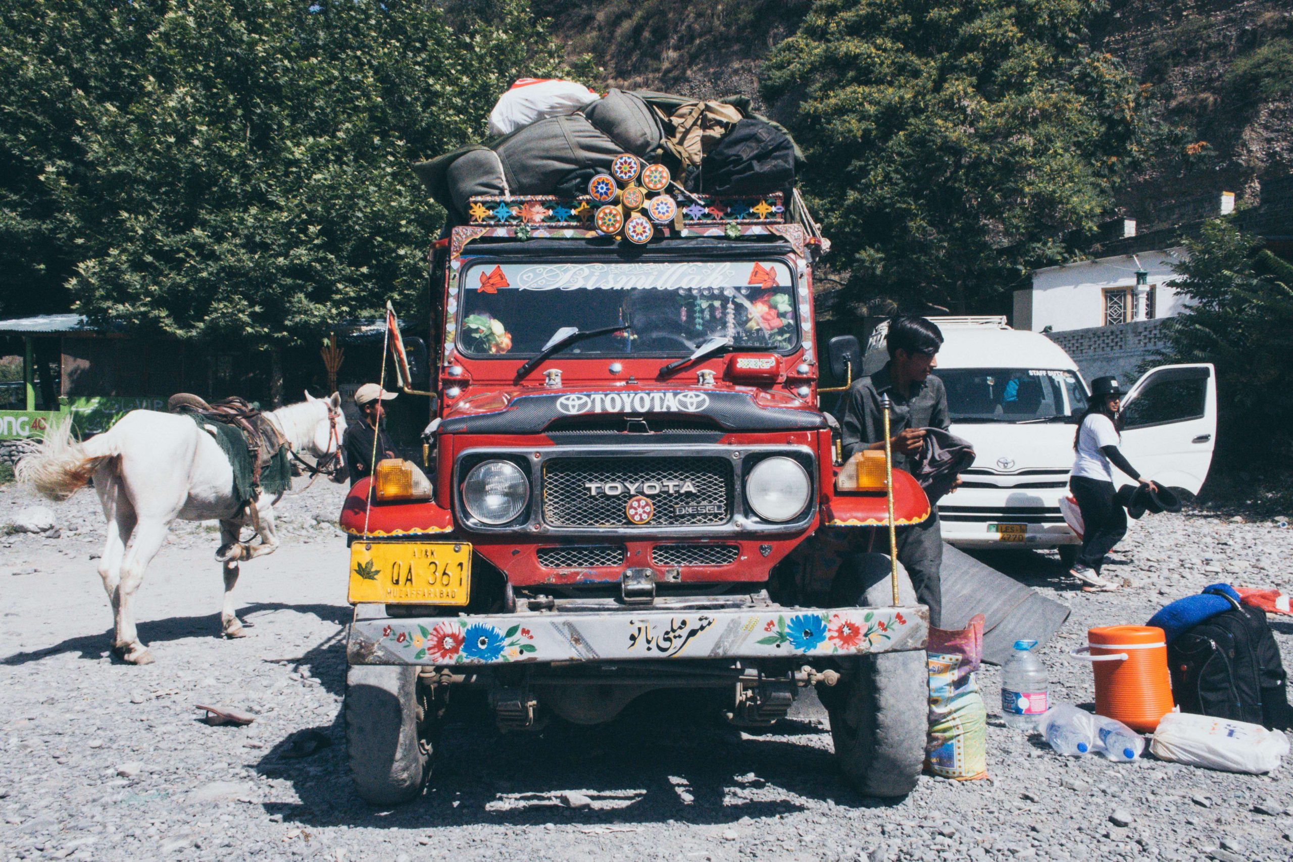 Jeep in Dagri forest Pakistan