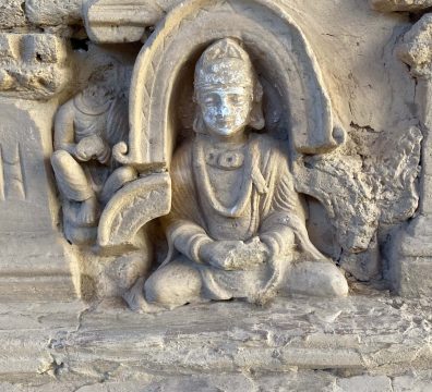 Details of carvings decorating plinths